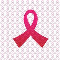 Breast cancer awareness realistic pink ribbon seamless pattern design vector
