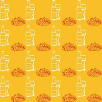 Free vector modern set of hand drawn patterns for oktoberfest design