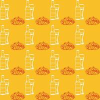 Free vector modern set of hand drawn patterns for oktoberfest design