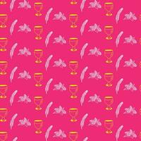 Free vector modern set of hand drawn patterns for oktoberfest design