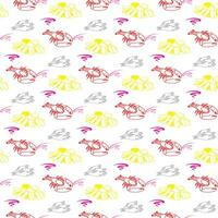 Free vector modern set of hand drawn patterns for oktoberfest design