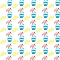 Free vector modern set of hand drawn patterns for oktoberfest design