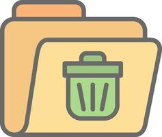 Delete Folder Vector Icon Design