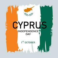 Cyprus independence day greeting card, banner, vector illustration. National day 1st of October background.