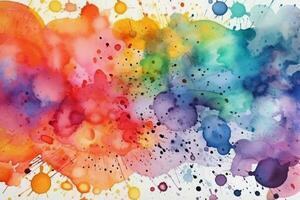 Watercolor colorful background pastel. Generate Ai photo