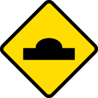 Speed hump, Road signs, warning signs icons. png