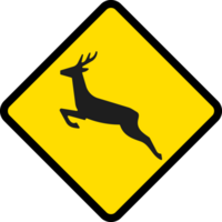 Animals ahead, Road signs, warning signs icons. png