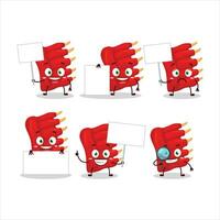 Beef ribs cartoon character bring information board vector