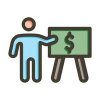 Coaching and Mentoring Vector Thick Line Filled Colors Icon For Personal And Commercial Use.