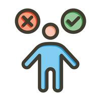 Decision Making Skills Vector Thick Line Filled Colors Icon For Personal And Commercial Use.