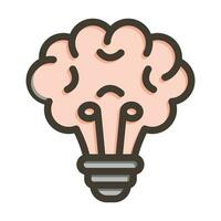 Brainstorming Techniques Vector Thick Line Filled Colors Icon For Personal And Commercial Use.