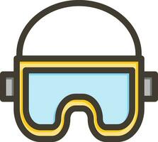 Safety Glasses Vector Thick Line Filled Colors Icon For Personal And Commercial Use.