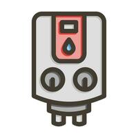 Water Boiler Vector Thick Line Filled Colors Icon For Personal And Commercial Use.