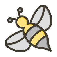 Honeybee Vector Thick Line Filled Colors Icon For Personal And Commercial Use.