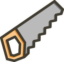 Handsaw Vector Thick Line Filled Colors Icon For Personal And Commercial Use.