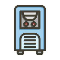 Mobile Air Conditioner Vector Thick Line Filled Colors Icon For Personal And Commercial Use.