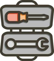 Toolbox Vector Thick Line Filled Colors Icon For Personal And Commercial Use.