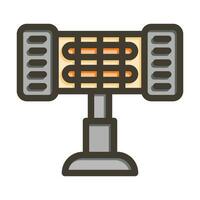 Infrared Heater Vector Thick Line Filled Colors Icon For Personal And Commercial Use.