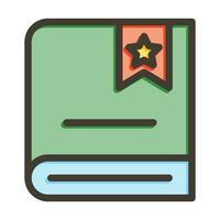 Bookmark Vector Thick Line Filled Colors Icon For Personal And Commercial Use.