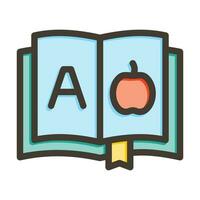 Childrens Book Vector Thick Line Filled Colors Icon For Personal And Commercial Use.