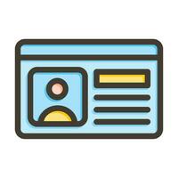 Member Card Vector Thick Line Filled Colors Icon For Personal And Commercial Use.