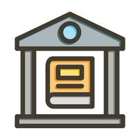Library Vector Thick Line Filled Colors Icon For Personal And Commercial Use.