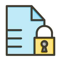 Confidentiality Vector Thick Line Filled Colors Icon For Personal And Commercial Use.