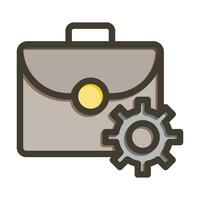 Portfolio Management Vector Thick Line Filled Colors Icon For Personal And Commercial Use.