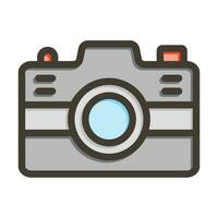 Camera Vector Thick Line Filled Colors Icon For Personal And Commercial Use.