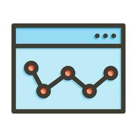 Data Analytics Vector Thick Line Filled Colors Icon For Personal And Commercial Use.