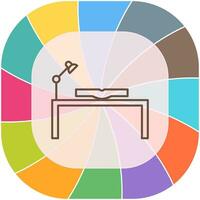 Unique Study Desk Vector Icon