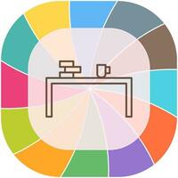 Unique Study Desk Vector Icon