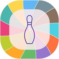 Unique Bowling Pin Vector Icon