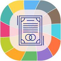 Wedding Contract Vector Icon