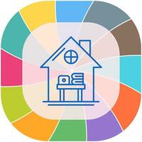 Home Work Place Vector Icon