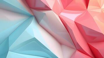 Abstract 3D polygonal background with pastel color. AI GEnera photo