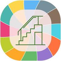 icono de vector de escaleras