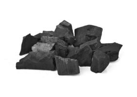 Charcoal isolated on white background. photo