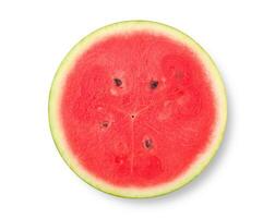 Watermelon half slice isolated on white background photo