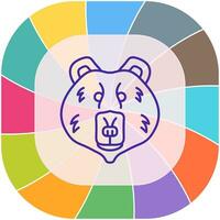 icono de vector de oso polar