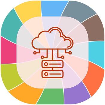 Cloud Database Vector Icon