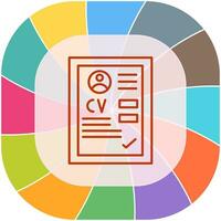 icono de vector de cv