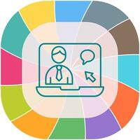 Online Interview Vector Icon