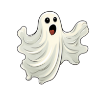 Cartoon Style Halloween Ghost No Background Applicable to any Context Perfect for Print on Demand Merchandise AI Generative png