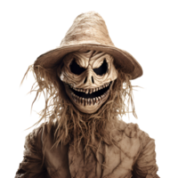 Halloween Style Straw Man Scarecrows No Background Applicable to any Context Perfect for Print on Demand Merchandise AI Generative png