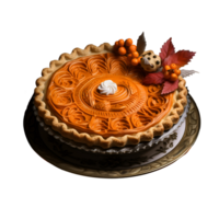 Pumpkin Pie Pumpkin Cake Pumpkin Dessert Halloween Pumpkin Pie Dessert Cake Cheese Cake No Background Applicable to any Context Perfect for Print on Demand Merchandise Ai Generated ai generative png