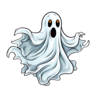 cartone animato stile Halloween fantasma no sfondo applicabile per qualunque contesto Perfetto per Stampa su richiesta merce ai generativo png