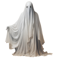 Halloween White Ghost No Background Image Applicable to any context Perfect for print on demand Merchandise AI Generative png