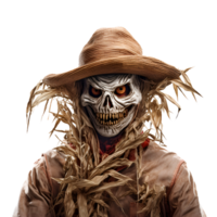 Halloween Style Straw Man Scarecrows No Background Applicable to any Context Perfect for Print on Demand Merchandise AI Generative png