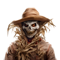 Halloween Style Straw Man Scarecrows No Background Applicable to any Context Perfect for Print on Demand Merchandise AI Generative png